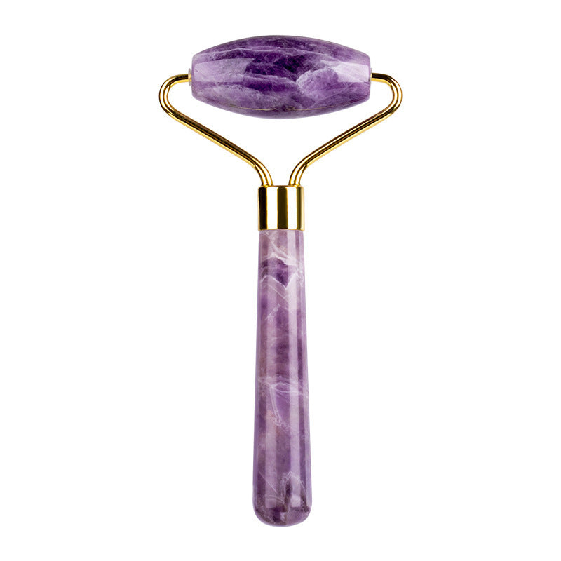 Amethyst Roller Single and Double-Headed with Amethyst Quasha