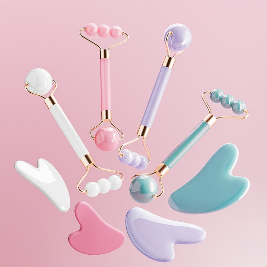 Facial rollers with Guasha