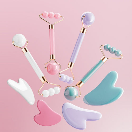 Facial rollers with Guasha